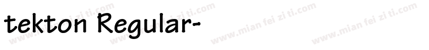 tekton Regular字体转换